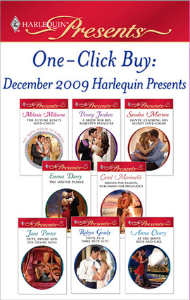 Title details for December 2009 Harlequin Presen: The Future King's Love-Child\A Bride for His Majesty's Pleasure\Dante: Claiming His Secret Love-Child\The Master Player\Bedded for Passion, Purchased for Pregnancy\Duty, Desire and the Desert King by MELANIE MILBURNE - Wait list